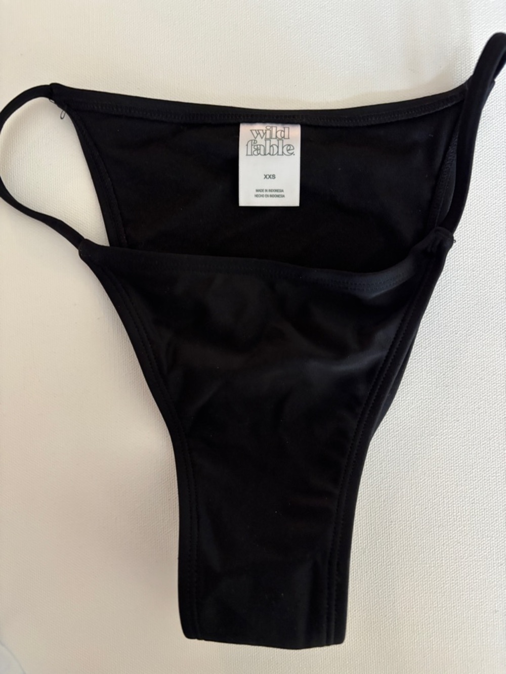 Wild Fable Black High‑Cut Bikini Bottom
